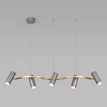 Подвесная люстра Eurosvet 90103/5 матовый серый/золото