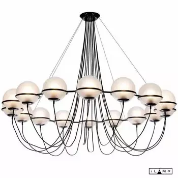 Подвесная люстра iLamp 10346P/16 BK-WH