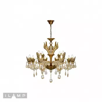 Подвесная люстра iLamp 61078-8+4 BR