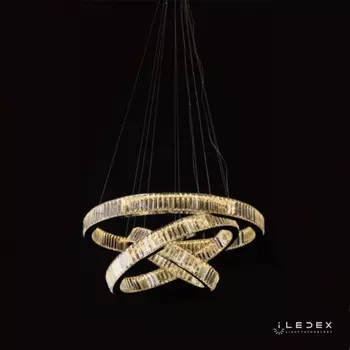 Подвесная люстра iLedex 10920P/3-70W-3000K (8/6/4) GL-CL