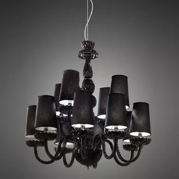 Подвесная люстра Italamp 284/8+4 nero/CDF