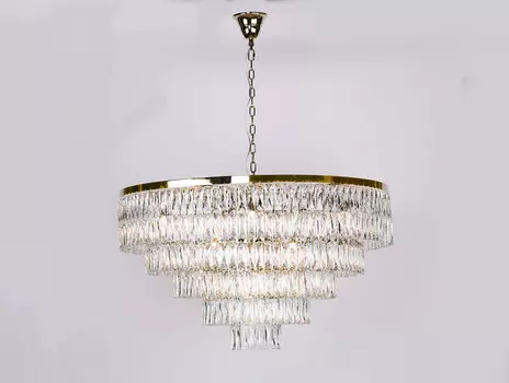 Каскадная люстра Newport 10129+17/C gold