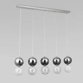 Подвесной светильник Eurosvet 50091/5 хром/дымчатый