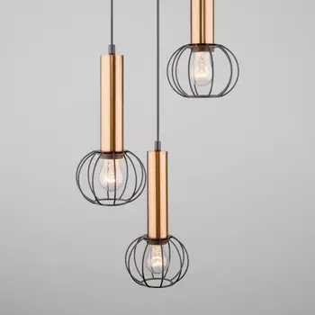 Подвесной светильник Eurosvet 50178/3 черный/бронза