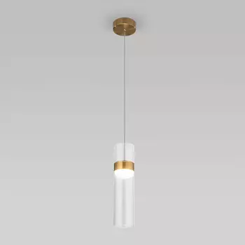 Подвесной светильник Eurosvet 50244/1 LED латунь/прозрачный