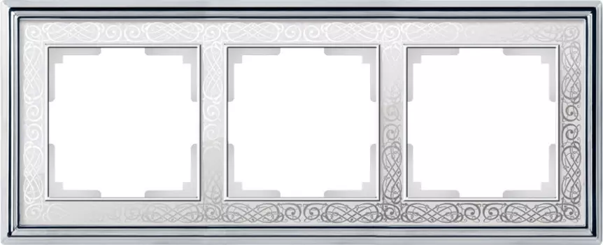 Рамка Werkel WL77-Frame-03 (хром/белый)