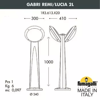 Садово-парковый светильник Fumagalli 1R3.613.X20.WYE27