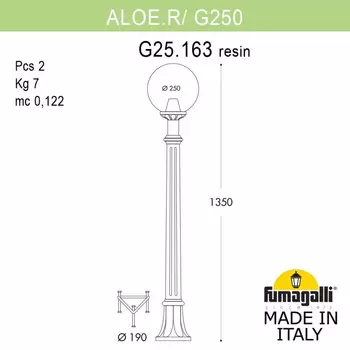 Садово-парковый светильник Fumagalli G25.163.000.VZF1R