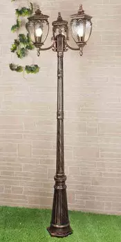 Садово-парковый светильник Elektrostandard Andromeda F/3 (GLYF-8024F/3) черное золото