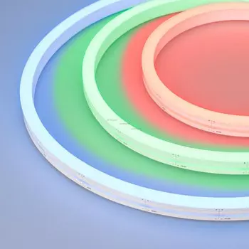 Ультра яркий RGBW гибкий неон MOONLIGHT в силиконовой оболочке. Светодиоды SMD4040+SMD2110, 192 шт-м, цвет RGB+ДНЕВНОЙ БЕЛЫЙ 3800-4200К. Сечение 17х12 мм, боковой изгиб, IP67, шаг резки 62.5 мм (12 светодиодов), мощность 14.4 Вт-м, напряжение питания DC 2 Arlight 029804