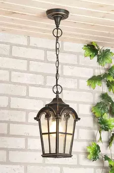 Подвесной уличный светильник Elektrostandard Mira H черное золото