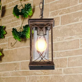 Подвесной уличный светильник Elektrostandard Spica H черное золото (GL 1026H)