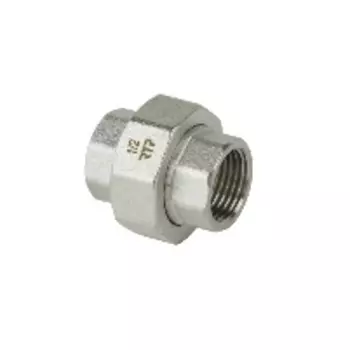 Американка прямая, латунь, внутренняя/внутренняя резьба 3/4", никель, RTP