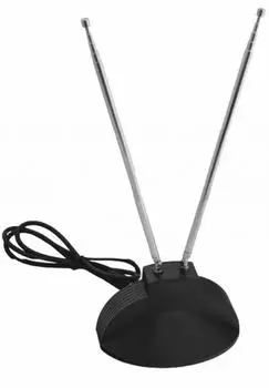 Антенна Rexant комнатная RX-105 телескопическая на подставке с кольцом VHF, UHF, 47-860 MHz
