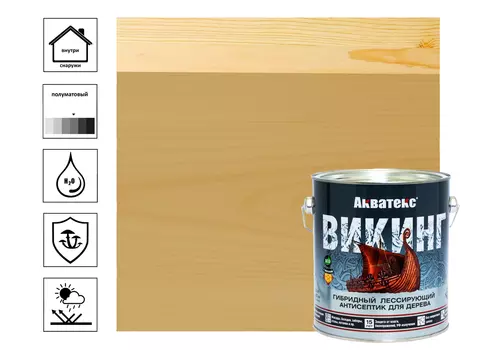 Антисептик акватекс Викинг 2,5л дуб