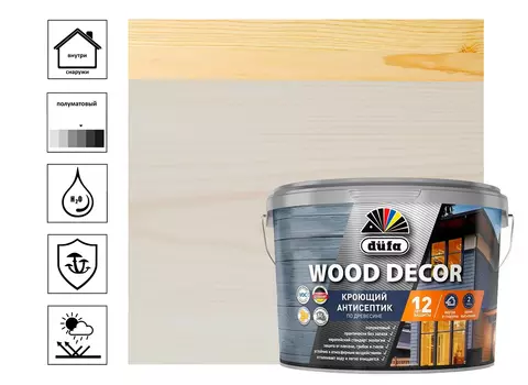 Антисептик "Dufa" WOOD DECOR белый 9л