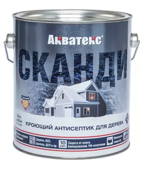 Антисептик кроющий Акватекс Сканди 2,5 л, база С, бесцветный