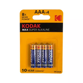 Батарейки Kodak LR03-4BL MAX алкалиновые 4шт.