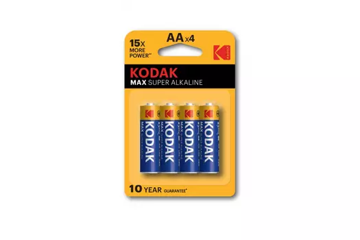 Батарейки Kodak MAX LR6-4BL алкалиновые 4шт.