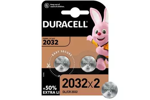 Батарейки литиевые Duracell CR2032 3V 2шт.