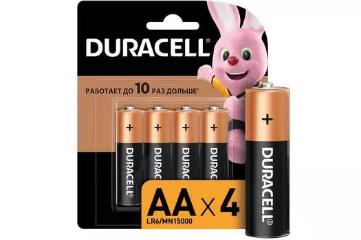 Батарейки щелочные Duracell АА/LR6 4шт.