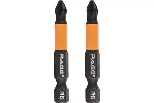 Биты Rage by Vira магнитные S2 PH2 x 50 мм, 2 шт