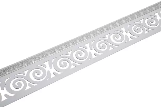 Бленда (70мм) Завиток 3м Белый серебро