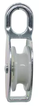 Блок для троса одинарный 50мм, пластиковый шкив