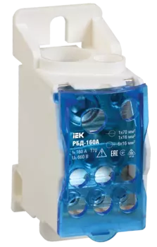 Блок распределительный на DIN-рейку Иэк РБД-160А