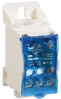 Блок распределительный на DIN-рейку Иэк РБД-125А