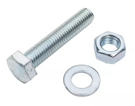 Болт с полной резьбой+гайка+шайба DIN 933 12х 90 (1)