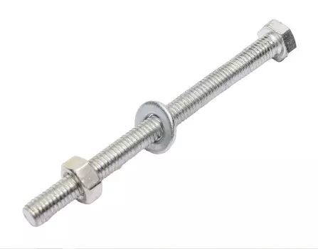 Болт с полной резьбой+гайка+шайба DIN 933 6х 80 (8)