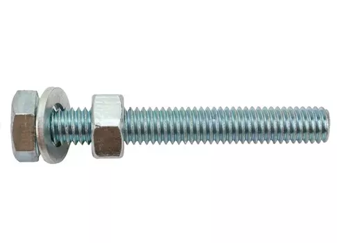 Болт с полной резьбой+гайка+шайба DIN 933 6х 45 (10)