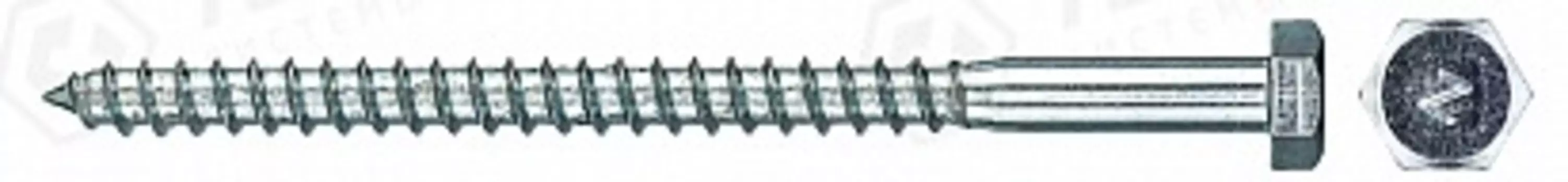 Болт Tech-Krep 8х120мм DIN 571 сантехнический оцинкованный, 20 шт