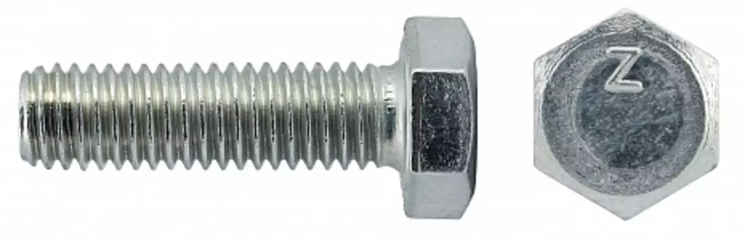 Болт Tech-Krep М6х25 мм DIN933 с шестигранной головкой оцинкованный, 18 шт