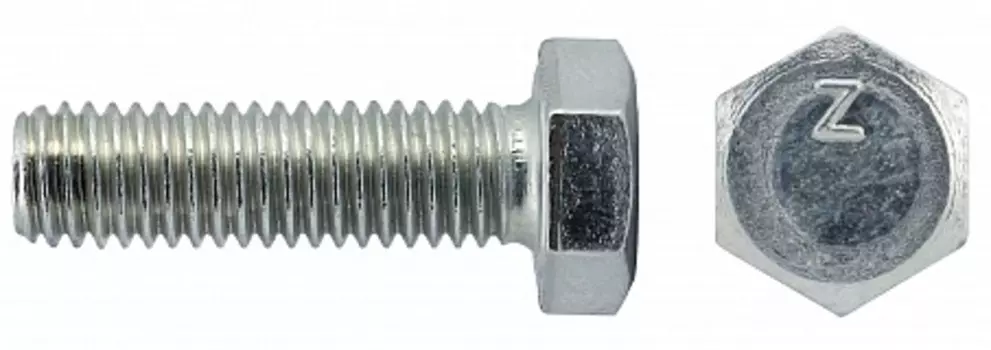 Болт Tech-Krep М6х25 мм DIN933 с шестигранной головкой оцинкованный, 70 шт