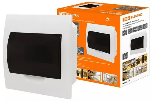 Бокс ЩРВ-П-12модулей встраиваемый пластик IP41 TDM