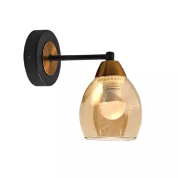 Бра настенное IMEX 1хЕ27, черный, золотая бронза