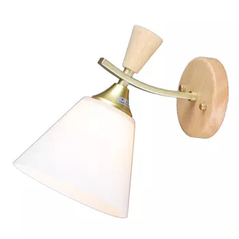 Бра настенное IMEX 1хЕ27, золото, дерево