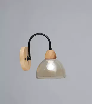 Бра PL8998-1W BK+Wood 1х40Вт, Е27