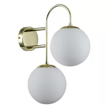 Бра РОСТОК 427/2W SGD 2х40W E27 h400, SHGN23 цвет шампань/белый