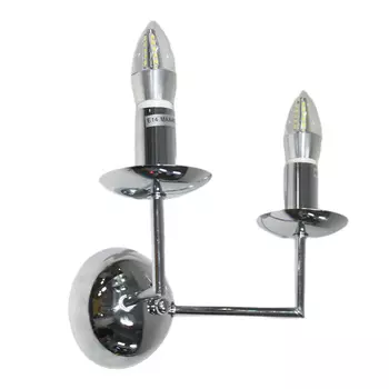 Бра РОСТОК DWS2102/2W CH 2х40 E14 h255, SHGN22 цвет хром/прозрачный