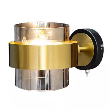 Бра РОСТОК DWS2105/1AW BK+GAB 1х40 E14 h130 SHGN22 черный/бронза