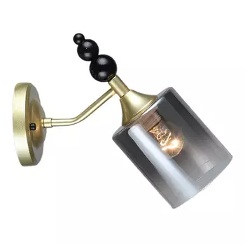 Бра РОСТОК N5490/1W GD+BK 1х40W E27 h23 QH23 золото/черный