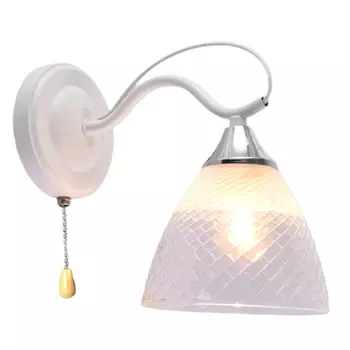 Бра РОСТОК XA1509B/1W WH+CR 1х60W E27 h200, HN23 цвет белый/хром