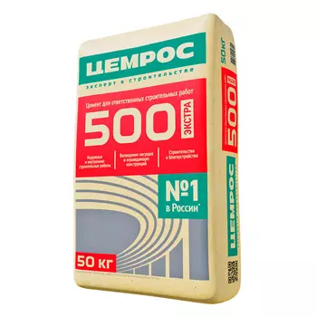 Цемент Цемрос ПЦ-500 Д0 ЦЕМ I 42.5, 50 кг