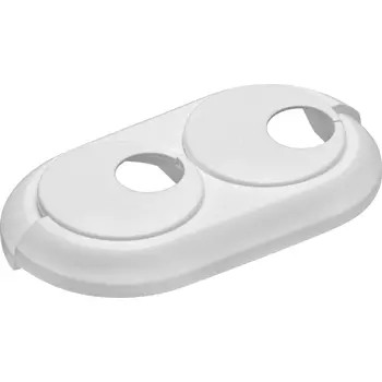 Чашка декоративная (отражатель) 20мм, двойная эксцентриковая вставка (пластик, белая), МР-У