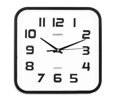 Часы настенные кварцевые ENERGY модель ЕС-08 черный,белый
