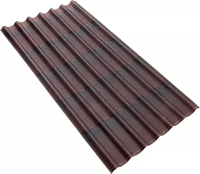 Черепица Ондулин коричневая 1,95*0,95м*3,3мм (1,85 м.кв. лист)