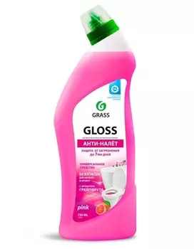 Чистящий гель для ванной и туалета Grass Gloss pink, 750 мл